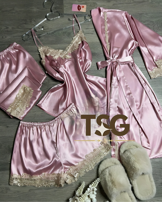 Luxury 4 PCS BRIDAL NIGHTY SET