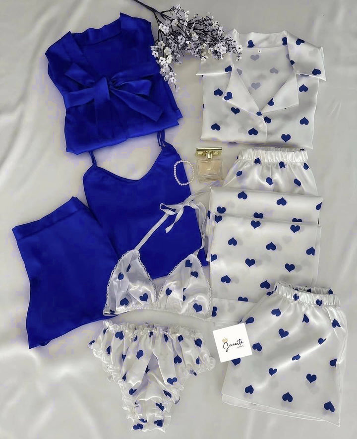 5 Pcs Heart Printed Nightwear for Women
