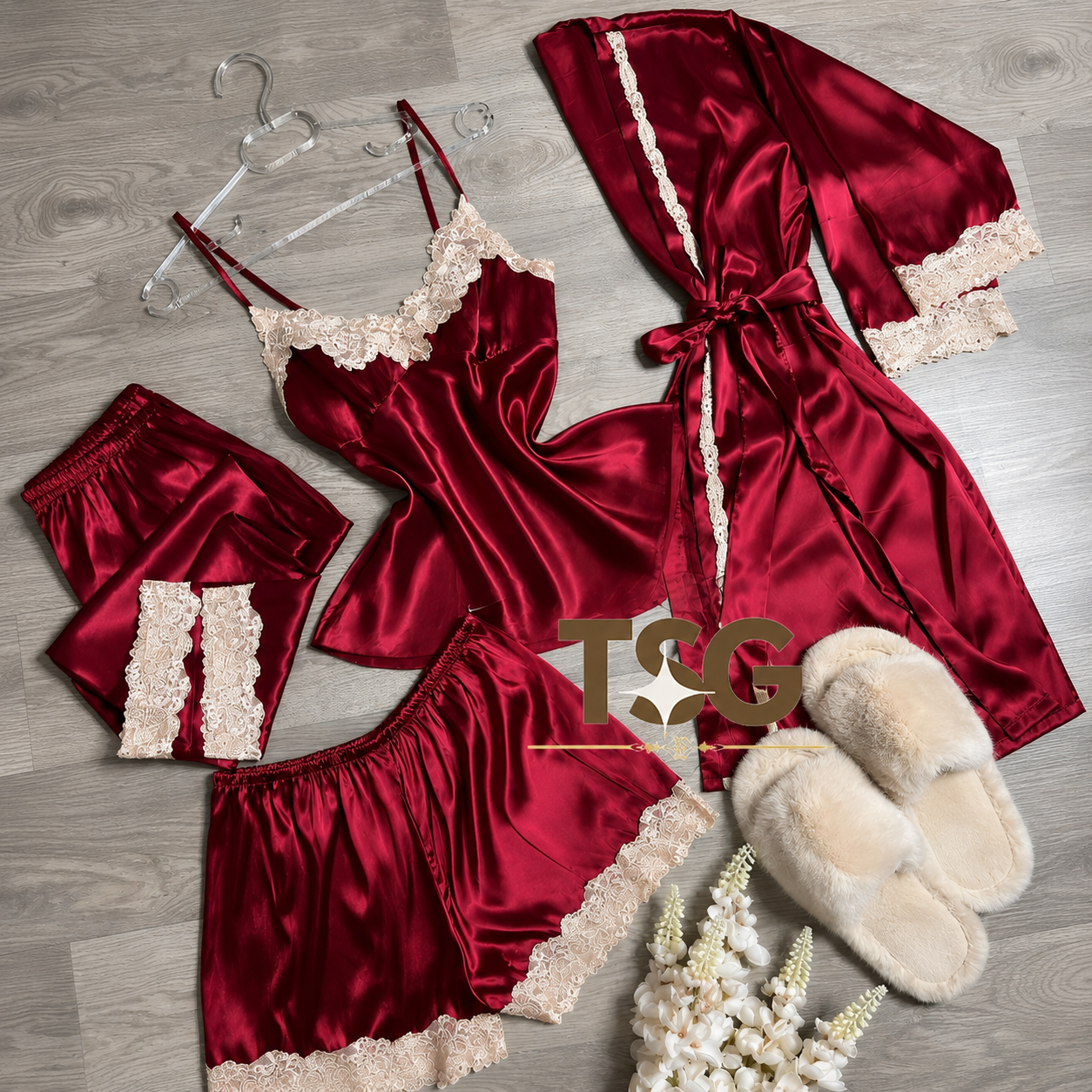 KR Luxury 4 PCS BRIDAL NIGHTY SET