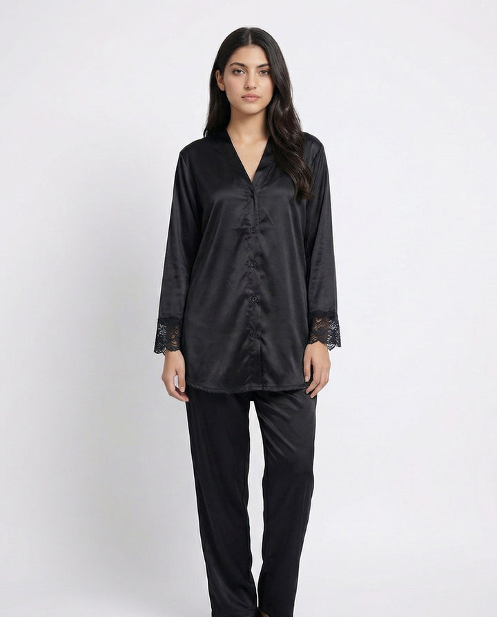 Gown Set - Silky Charm - Black