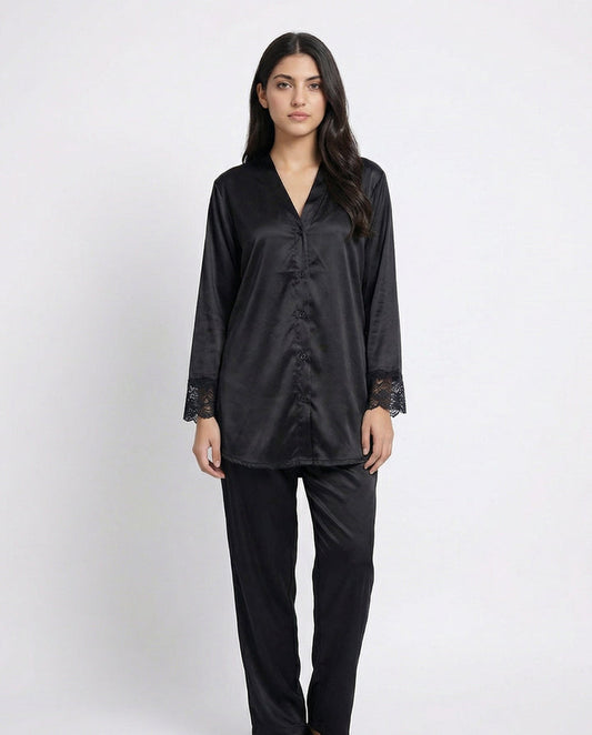 Gown Set - Silky Charm - Black