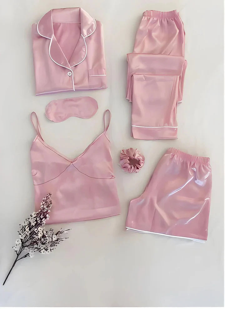 5 IN 1 SILK NIGHT SUIT SET